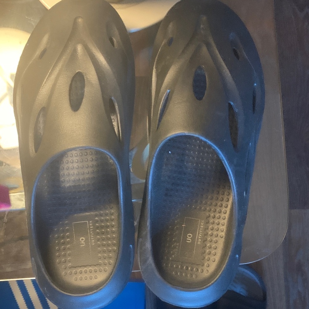 Kids Ventilated Slip-On Sandals in Black